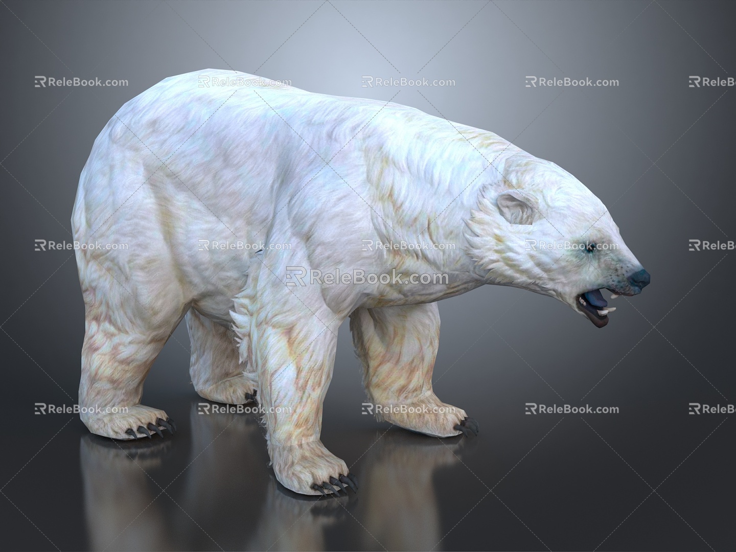 Modern bear polar bear white bear cartoon bear 3d model