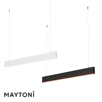 Modern White And Black Long Pendant Lights For Interior Lighting Design 3d model