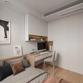 Modern Tatami Bedroom Interior Design With Tatami Bed Desk And Storage Cabinets