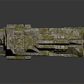 Ancient Stone Architectural Structure With Moss Covered Surface And Textured Design