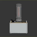 Nixie Tube Digital Display Electronic Device With Red Numbers And Transparent Tubes