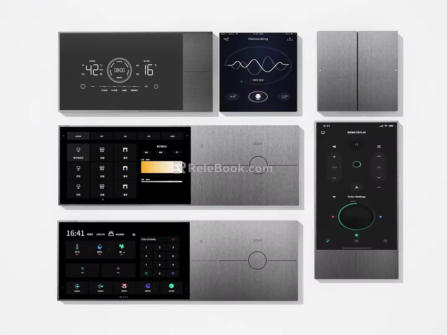 Modern Key Switch Panel Switch Screen Key Switch Smart Switch 3d model