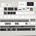 Modern switch socket mobile rail socket meter box video phone room card 3d model