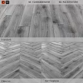Gray Natural Wood Grain Wooden Flooring With Standard Layout And Herringbone Pattern