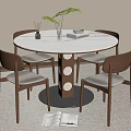 Modern Dining Table and Chair 3d model