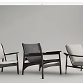 Modern Leisure Chairs With Wooden Frame Armrests And Upholstered Seats In Various Colors