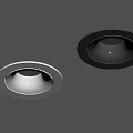 Modern Recessed Downlights With White And Black Frames For Ceiling Lighting 3d model