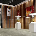 Traditional Chinese Costumes Exhibition With Decorative Paintings Opera Masks And Cultural Display Area
