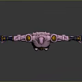 Pink Muscular Humanoid Character 3D Model With Cat Like Head Yellow Belt And Blue Boots