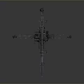 3D Rendered Military Artillery Gun With Metal Texture And Tripod Base Structure