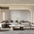 Modern Guest Dining Room Living Room Dining Room 3d model