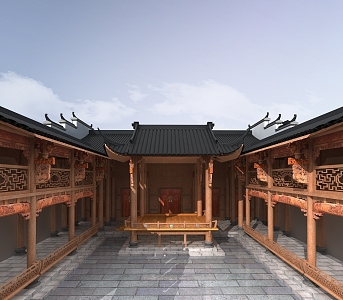 Chinese stage 3d model