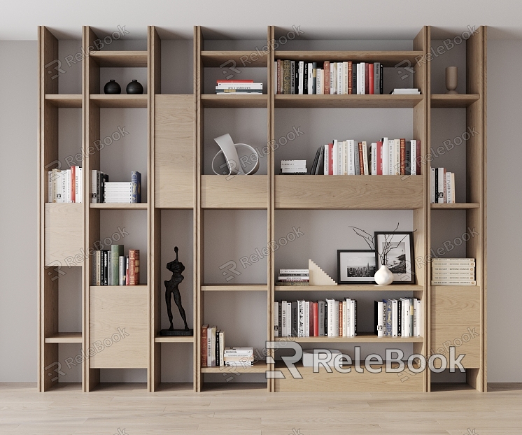 Modern bookcase model