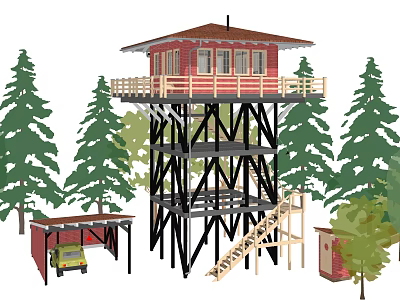 Modern Watchtower 3d model