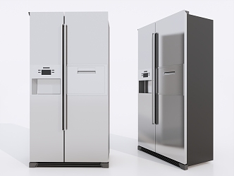 Modern Refrigerator Home Appliances Double Door Refrigerator 3d model