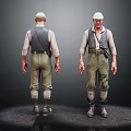 Modern man worker European worker mechanic 3d model
