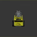 Yellow Toy Bulldozer Model With PWR Logo Tracks And Muddy Bucket Design