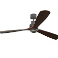 Modern Air Conditioning Fan With Three Wooden Blades For Indoor Use