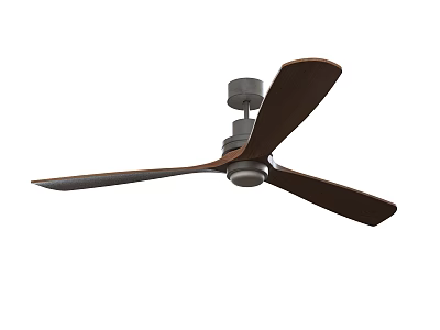 Modern Air Conditioning Fan With Three Wooden Blades For Indoor Use 3d model