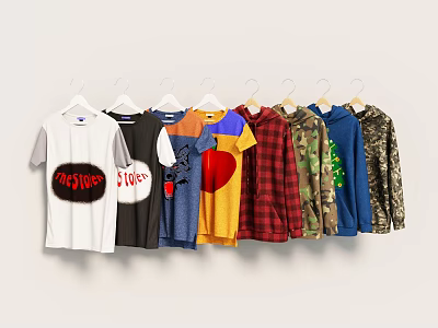 Clothes T-shirt sweater 3d model