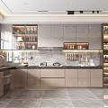 Modern Kitchen Interior Design With Marble Island Counter Cabinets And Appliances