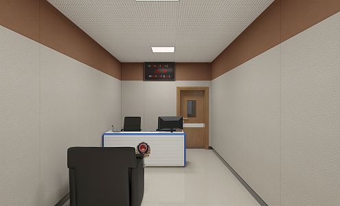 Modern Interrogation Room 3d model