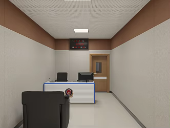 Modern Interrogation Room 3d model