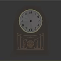 Wooden Mantel Clock With Arched Top White Dial And Golden Decorative Patterns