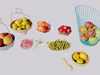 Modern Fruit Vegetables 3d model