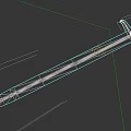 Ancient Medieval Sword With Engraved Blade And Brown Wrapped Hilt