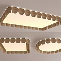 Ceiling Lights With Wooden Design In Various Shapes 3d model