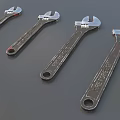 Adjustable Wrench Spanner Universal Wrench Hardware Tools Low Face Number Low Mold Simple Mold Game Sub-era Film and Television Super Realistic 3d model