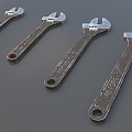 Adjustable Wrench Spanner Spanner Universal Wrench Hardware Tools Low Face Number Low Mold Simple Mold Game Sub-era Film and Television Super Realistic 3d model