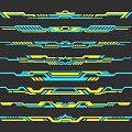 Stylish Yellow And Blue Geometric Wall Decor For Contemporary Home Design