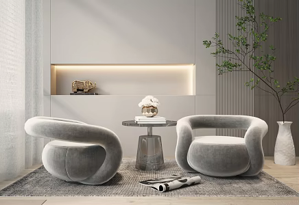 Modern Casual Sofa Combination Single Sofa 3d model