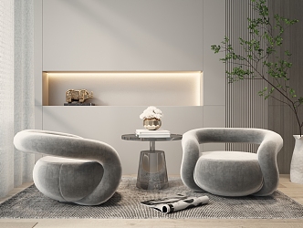 Modern Casual Sofa Combination Single Sofa 3d model