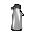 Silver Vacuum Flask Daily Use Appliance with Black Lid and Handle