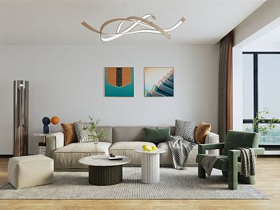 modern living room 3d model