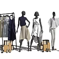 Modern Model Clothing Store Model Bags 3d model