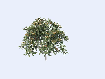 Realistic Inflatable Tree Decoration With Green Leaves And Yellow Flowers For Events 3d model