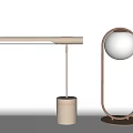 Modern Minimalist Desk Lamps With Sleek Long Arm And Circular Shade Design