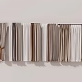 Various Curtain Styles With Neutral Colors And Classic Patterns For Home Decor 3d model