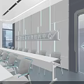 Modern Monitoring Room Interior With Control Consoles Display Screens And Office Chairs