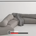 Modern Multiplayer Sofa Edra Cyber Popular Multiplayer Sofa Corner Sofa Combination Sofa Shaped Sofa Cyber Popular Multiplayer Sofa 3d model