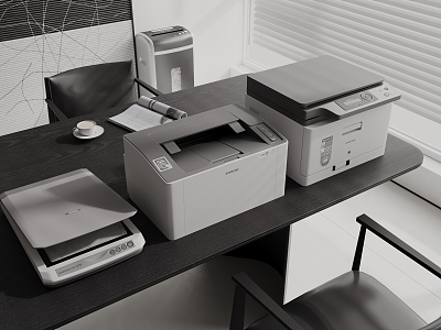 Printer Copier Scanner Office Equipment 3d model