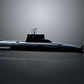 Sleek Black Military Submarine Design As Modern Underwater Water Transport Vehicle