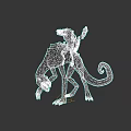 Blue Mythical Reptile With Long Tail Carrying Armored Rider In Fantasy Scene