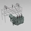 Industrial Power Transformer With Metal Frame Insulating Pillars And Coil Components For Electrical Systems
