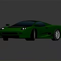 Green Sports Car With Sleek Design And Aerodynamic Body In 3D Render
