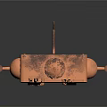 Shiny Copper Robot With Blue Eyes Antennas And Control Buttons On Reflective Surface